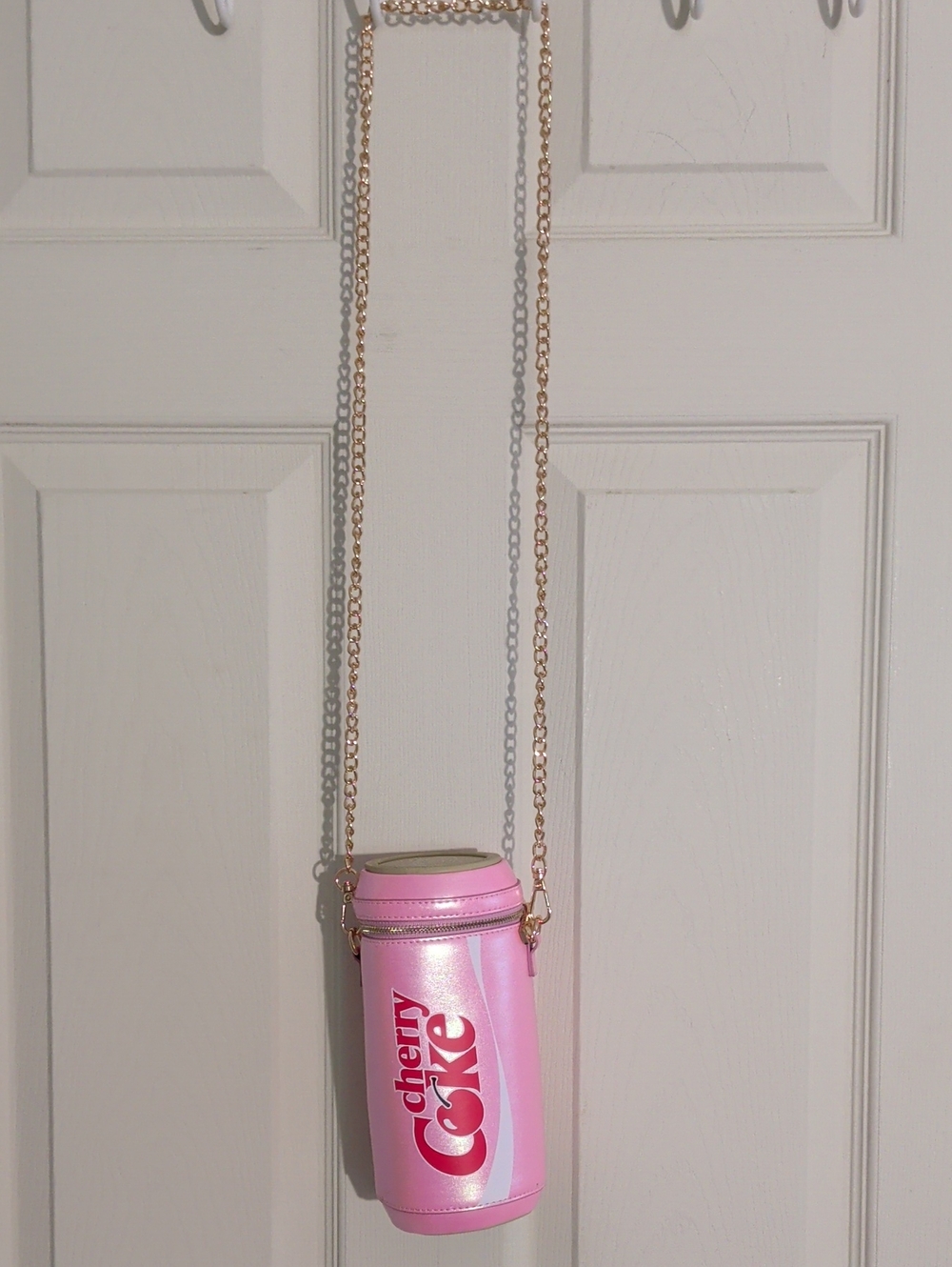 Cherry Coke Crossbody NWOT Pink Metallic